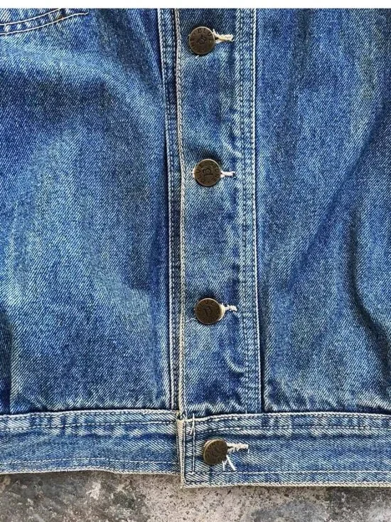 Blue Denim Jacket – Classic Trucker Style - Picture 3 of 4